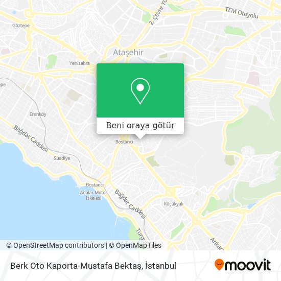 Berk Oto Kaporta-Mustafa Bektaş harita