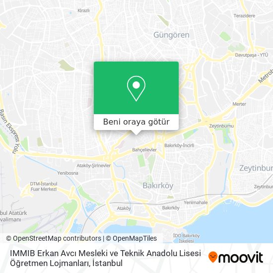 IMMIB Erkan Avcı Mesleki ve Teknik Anadolu Lisesi Öğretmen Lojmanları harita