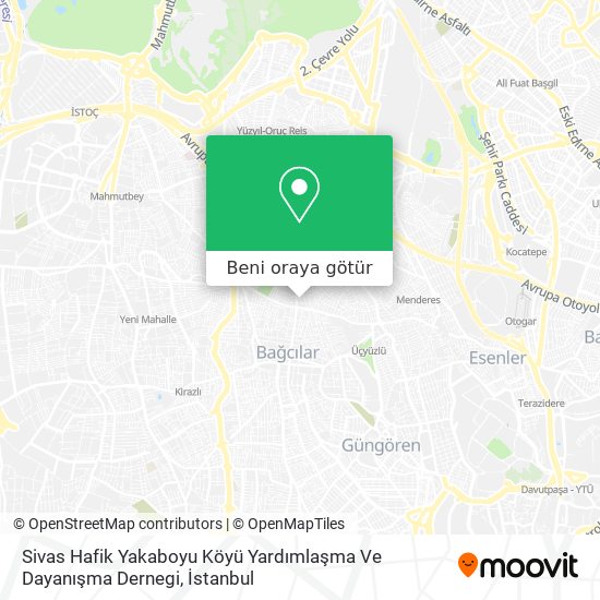 Sivas Hafik Yakaboyu Köyü Yardımlaşma Ve Dayanışma Dernegi harita