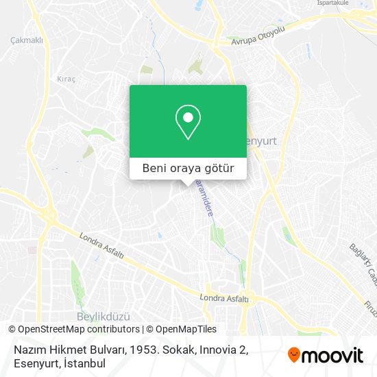 Nazım Hikmet Bulvarı, 1953. Sokak, Innovia 2, Esenyurt harita