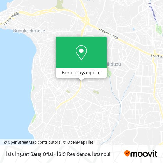 İsis İnşaat Satış Ofisi - İSİS Residence harita