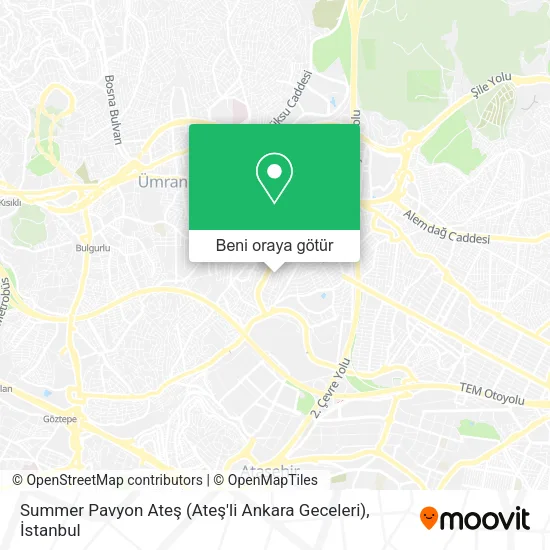 Summer Pavyon Ateş (Ateş'li Ankara Geceleri) harita