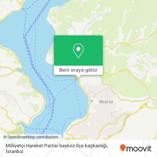 Milliyetçi Hareket Partisi beykoz Ilçe başkanlığı harita