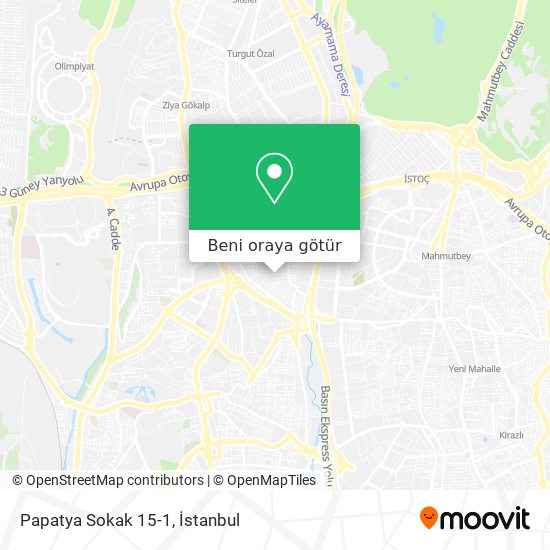 Papatya Sokak 15-1 harita