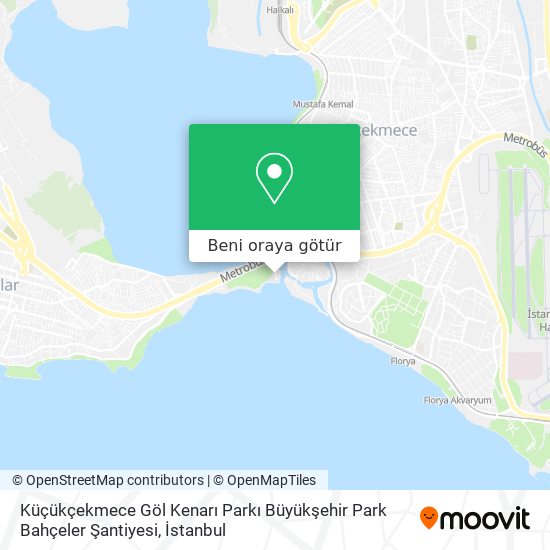 Küçükçekmece Göl Kenarı Parkı Büyükşehir Park Bahçeler Şantiyesi harita