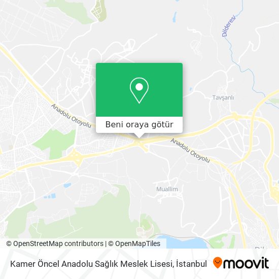 Kamer Öncel Anadolu Sağlık Meslek Lisesi harita