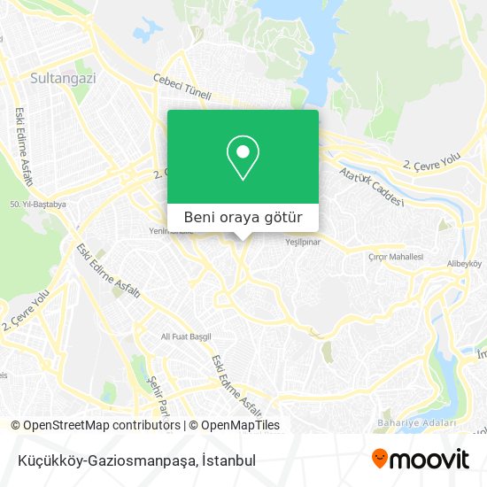 Küçükköy-Gaziosmanpaşa harita