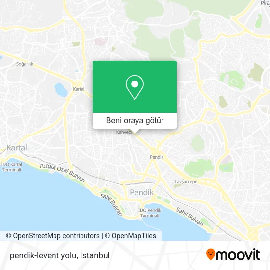 pendik-levent yolu harita