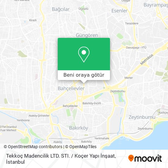 Tekkoç Madencilik LTD. STI. / Koçer Yapı İnşaat harita