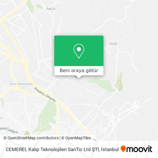 CEMEREL Kalıp Teknolojileri SanTic Ltd ŞTİ harita