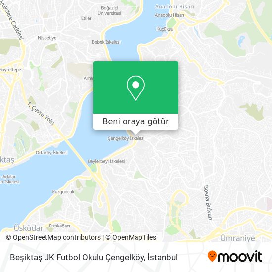 Beşiktaş JK Futbol Okulu Çengelköy harita