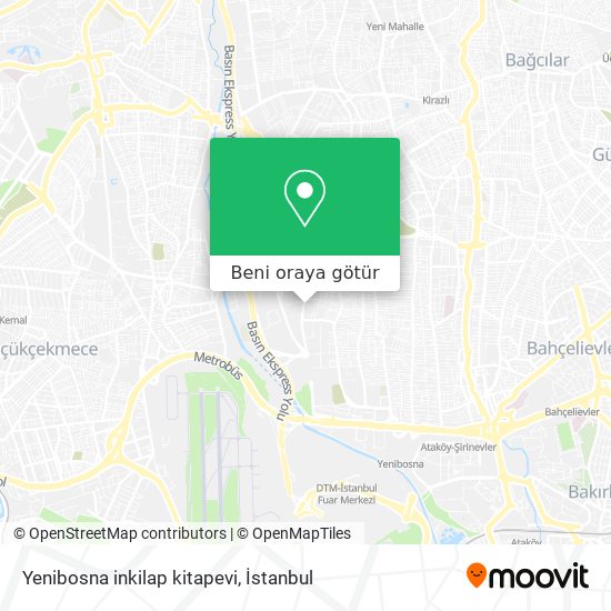 Yenibosna inkilap kitapevi harita