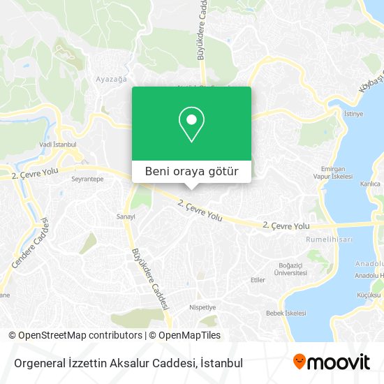 Orgeneral İzzettin Aksalur Caddesi harita
