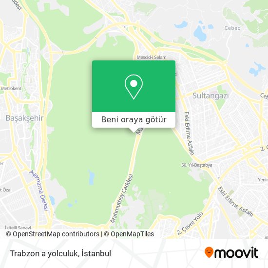 Trabzon a yolculuk harita