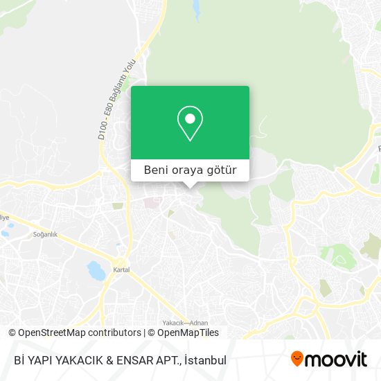 Bİ YAPI YAKACIK & ENSAR APT. harita