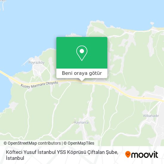 Köfteci Yusuf İstanbul YSS Köprüsü Çiftalan Şube harita