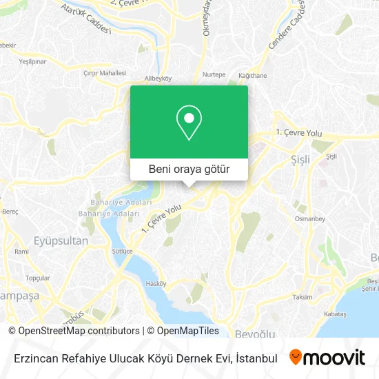 Erzincan Refahiye Ulucak Köyü Dernek Evi harita