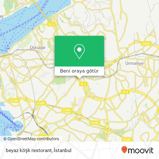 beyaz köşk restorant harita