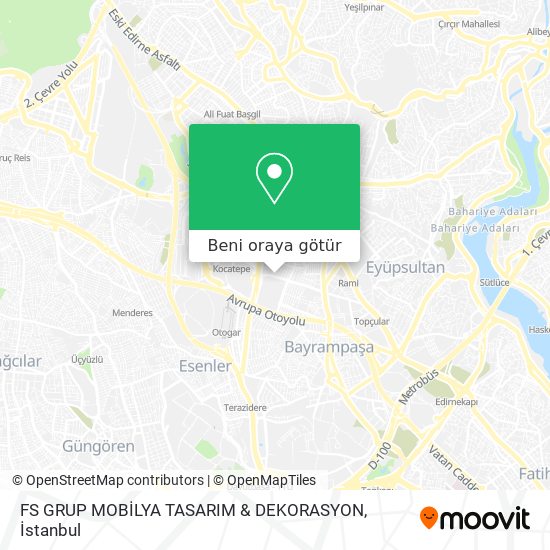 FS GRUP MOBİLYA TASARIM & DEKORASYON harita