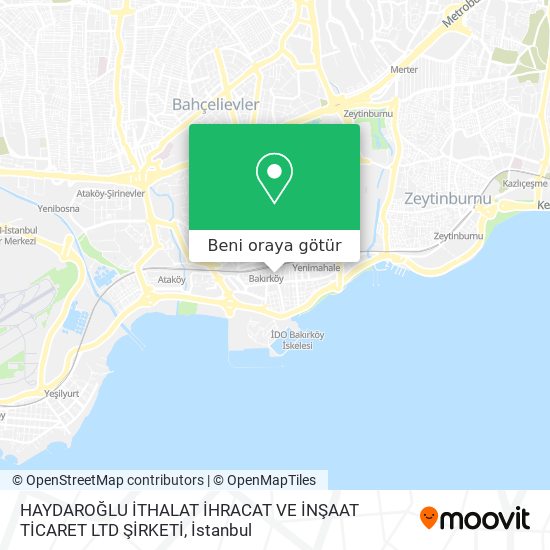 HAYDAROĞLU İTHALAT İHRACAT VE İNŞAAT TİCARET LTD ŞİRKETİ harita