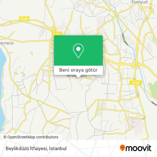 Beylikdüzü İtfaiyesi harita