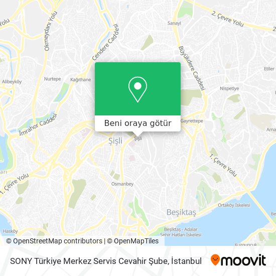SONY Türkiye Merkez Servis Cevahir Şube harita