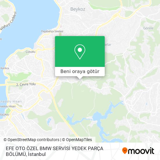 EFE OTO ÖZEL BMW SERVİSİ YEDEK PARÇA BÖLÜMÜ harita
