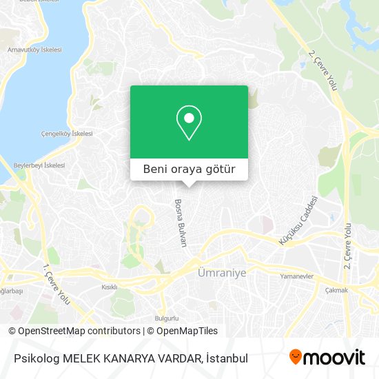 Psikolog MELEK KANARYA VARDAR harita