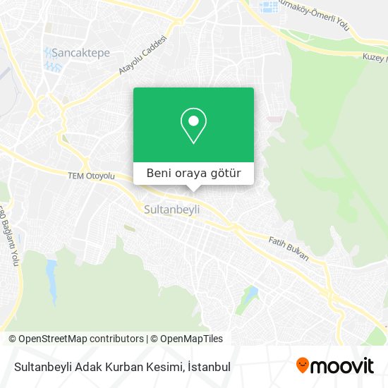 Sultanbeyli Adak Kurban Kesimi harita