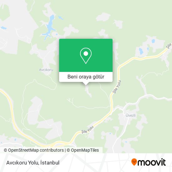 Avcıkoru Yolu harita