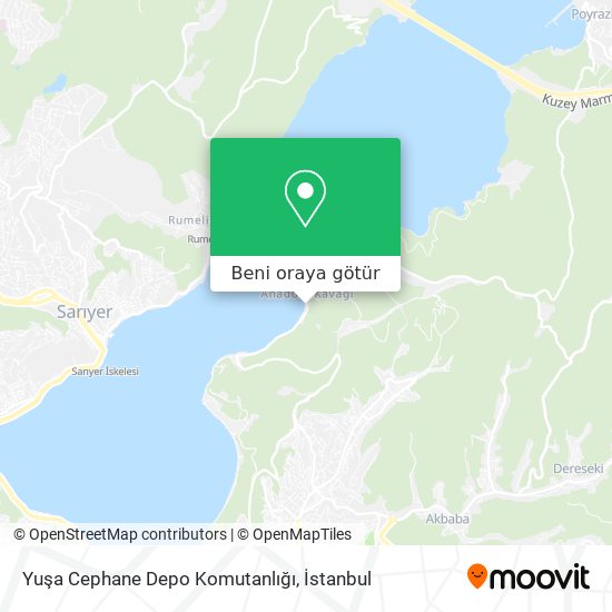 Yuşa Cephane Depo Komutanlığı harita