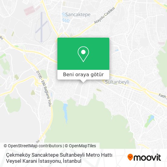 Çekmeköy Sancaktepe Sultanbeyli Metro Hattı Veysel Karani İstasyonu harita