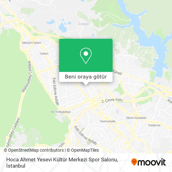 Hoca Ahmet Yesevi Kültür Merkezi Spor Salonu harita
