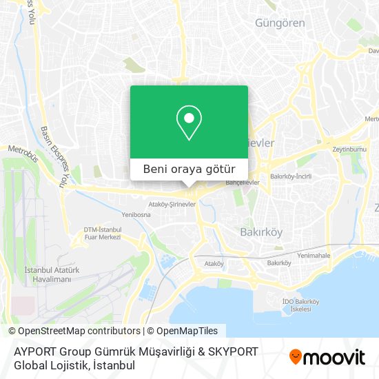 AYPORT Group Gümrük Müşavirliği & SKYPORT Global Lojistik harita
