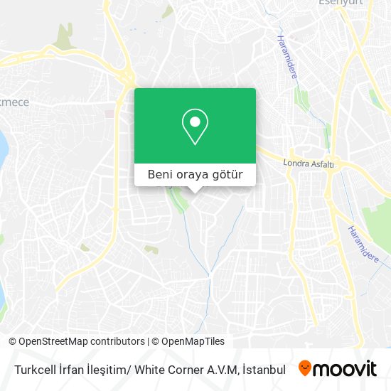 Turkcell İrfan İleşitim/ White Corner A.V.M harita