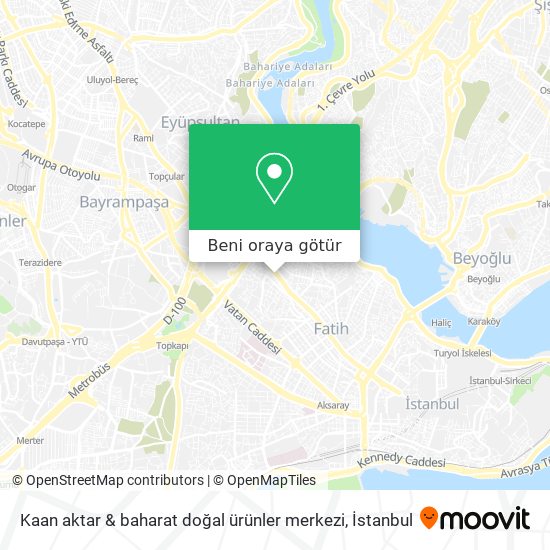 Kaan aktar & baharat doğal ürünler merkezi harita