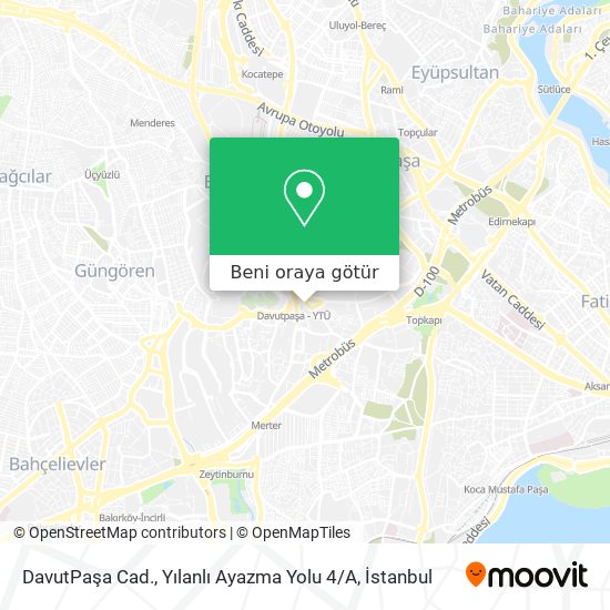 DavutPaşa Cad., Yılanlı Ayazma Yolu 4 / A harita