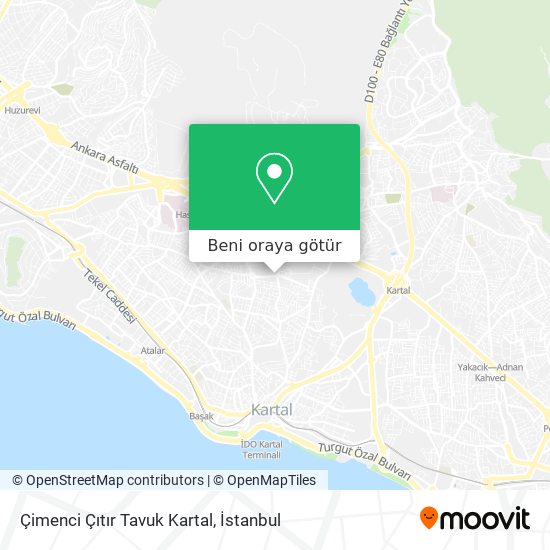 Çimenci Çıtır Tavuk Kartal harita