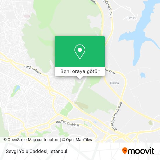 Sevgi Yolu Caddesi harita