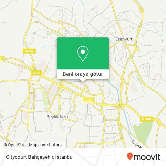 Citycourt Bahçeşehir harita