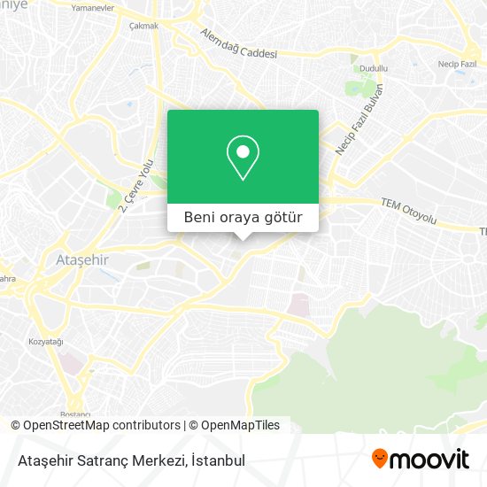 Ataşehir Satranç Merkezi harita