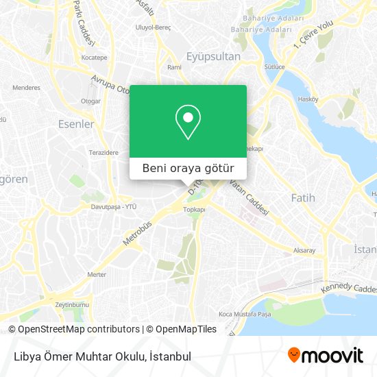 Libya Ömer Muhtar Okulu harita