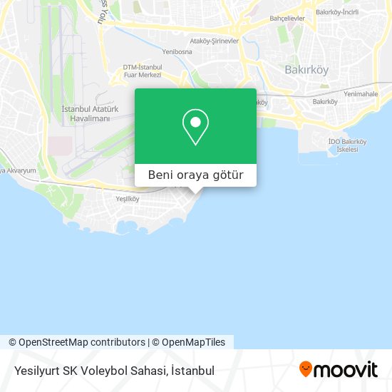 Yesilyurt SK Voleybol Sahasi harita