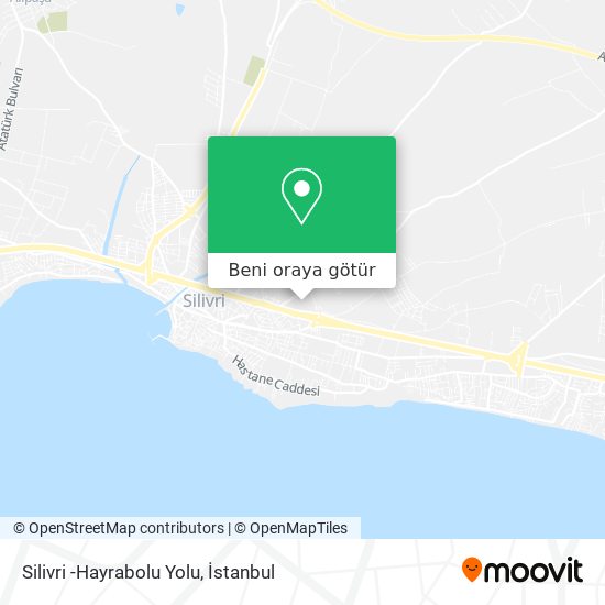 Silivri -Hayrabolu Yolu harita