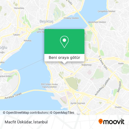 Macfit Üsküdar harita