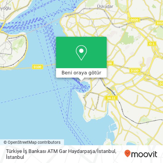 Türkiye İş Bankası ATM Gar Haydarpaşa / İstanbul harita