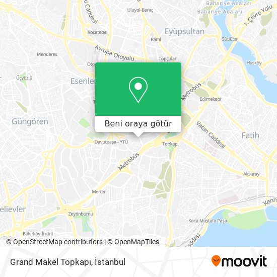 Grand Makel Topkapı harita