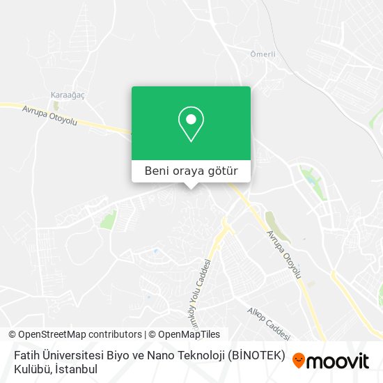 Fatih Üniversitesi Biyo ve Nano Teknoloji (BİNOTEK) Kulübü harita