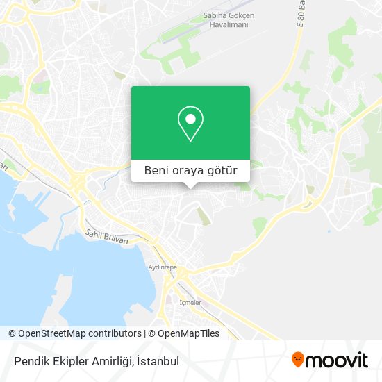 Pendik Ekipler Amirliği harita