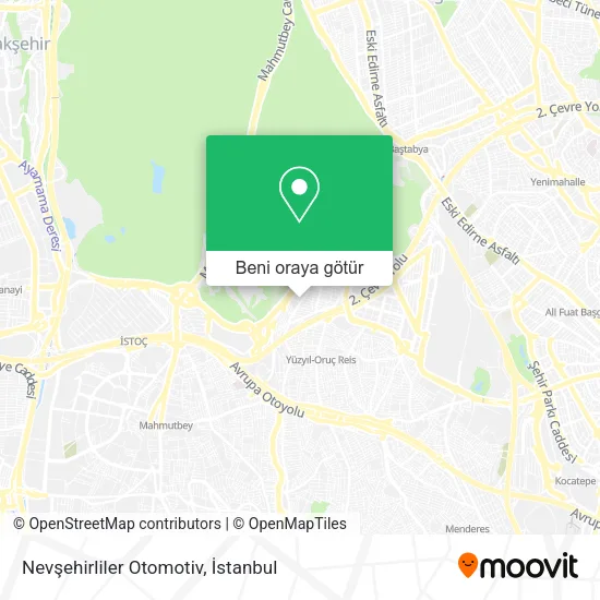 Nevşehirliler Otomotiv harita